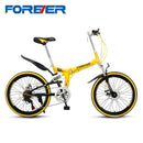 Forever Foldable Mountain Bicycle 7 Speed Shimano Accessories 22 Inch Dual Shock Trail Folding Bike