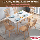 DF Sintered Stone Dining Table Set Extendable Marble Long Table and Chair