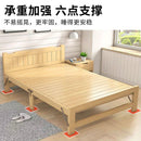 Free Mattress Solid Wooden Foldable Bed Single Bed Frame 1.2m Household Simple Double Solid Wood