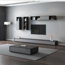 Large-sized Living Room 2.4M/3M Black White Gray Household Tea Table TV Cabinet Combination Modern