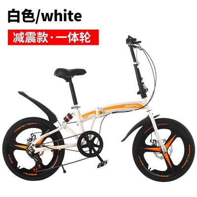 SSPU X4 Foldable bicycle Folding Bike 20 Inch 7 Speed Dolphin Frame Double Disc Brake Adult Outdoor