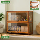 Cabinet Hand-made Display Stand Lego Acrylic Transparent Storage Cabinet Solid Wood Dust-proof