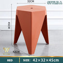 【BUY 3 GET 1 FREE】Stackable Small Stool Durable Solid Color Plastic Stool Thickened Dining Chair