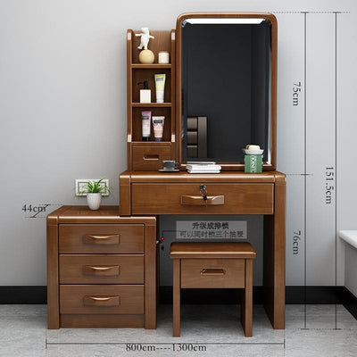 All Solid Wood Bedroom Modern Simple Multifunctional Dressing Table High End Dressing Table Chinese