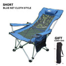 WONZOM Outdoor Foldable Chair Casual Portable Field Camping Chair Arm Chair Recliner Lounge Chair