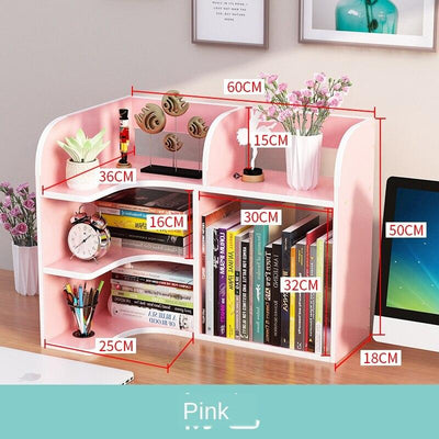 Desk Small Bookshelf on Simple Office Desktop Rack Multi-layer Student Dormitory Storage Children