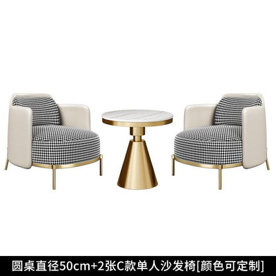 Nordic Single Sofa Light Luxury Living Room Single Chair Leisure Chair Bedroom Single Chair White