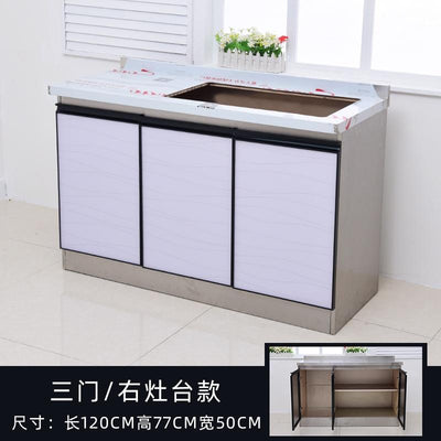 Stainless steel cabinet thickened kitchen stove sink cabinet