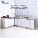 Kitchen Cabinet Sink Cabinet Stainless Steel Simple Assembly Cupboard Kitchen Stove Cabinet Kitchen