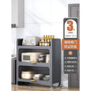 2022 NEW Metal Kitchen Cabinet Grey Floor Multi-layer Storage Cabinet Multifunctional Oven Shelf