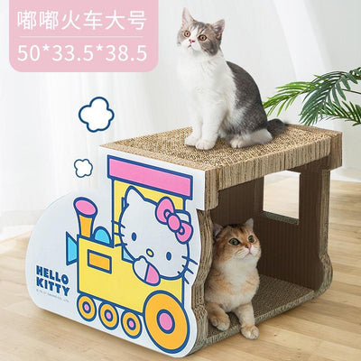 BOUSSAC Cat Scratch Board Car-Shaped Scratcher Corrugated Paper Cat Claw Toy Cat Scratching Board