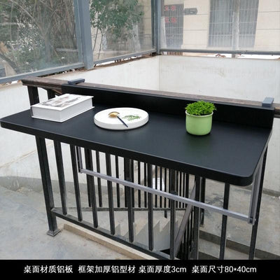 Balcony hanging table railing metal aluminum alloy hanging folding table modern home bar wall