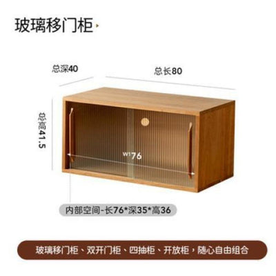 Koala Nordic Solid Wood Module Combination Cabinet, Simple Platform Tv Cabinet, Japanese Cherry Wood