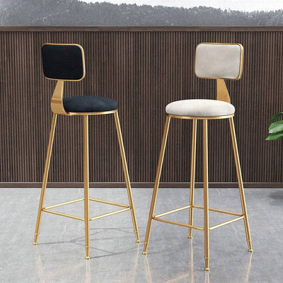 SEVEN Nordic Bar Chair Simple Modern Bar Chair High Stool Family Back High Chair Dining Chair Net