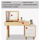 Nordic Dressing Table Simple Solid Wood Dressing Table Multi Functional Flip Bedroom Cabinet Small