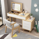 Nordic Dressing Table Simple Solid Wood Dressing Table Multi Functional Flip Bedroom Cabinet Small