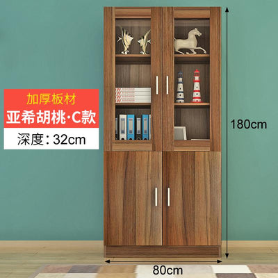 Simple Bookcase Combination Bookshelf Office Wooden Filing Cabinet