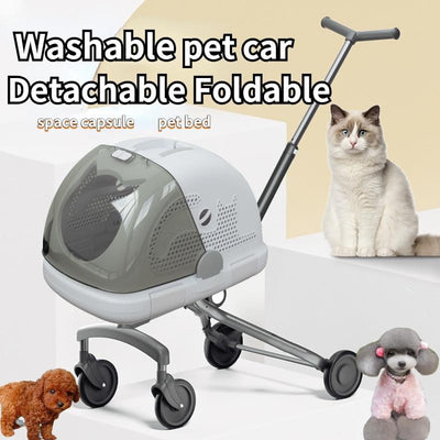 Pet Stroller Pet Lightweight Foldable Small Dog Outdoor Cat Stroller