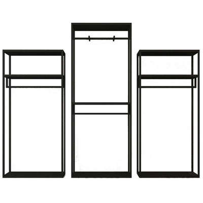 Clothing store display rack double decker men's and women's clothing store shelves thickened iron