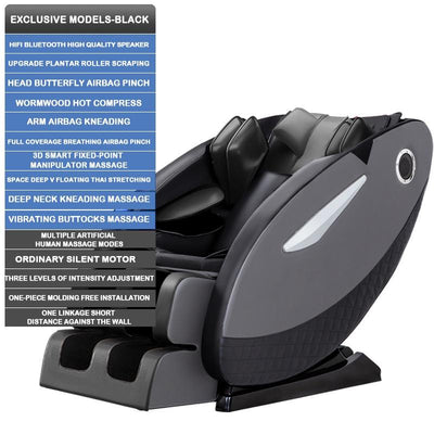 Mingrentang Massage Chair One-key Smart Control (Black)SL-300 150X97x74CM