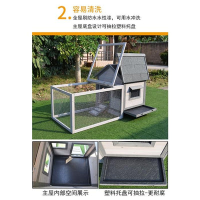 RUNPET Rabbit Cage Rabbit House Tent Dog Cat Urine Spray Luxury Villa Bird Cage Chicken Nest Indoor