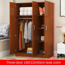 Bedroom Square Lattice Cabinet Wardrobe 140cm Small Household Load-bearing Wood 40/50 Deep Hanging