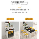 Rock Slab Folding Dining Table Retractable Ultra-thin Shrink Table Small Apartment Household Solid