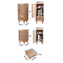 GC Rattan Bedside Table Storage Cabinet Solid Wood Bedroom Kitchen Cabinet Modern Simple