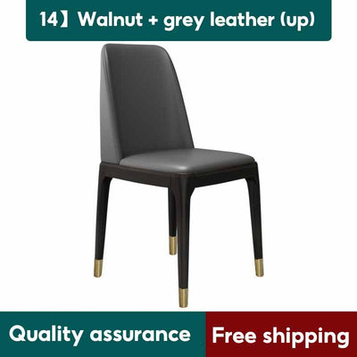 Nordic modern dining chair fashion waterproof dressing chair modern back chair PU leather dining