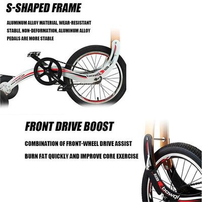 Halfbike Creative Vertical Bicycle Tricycle Foldable Bicycle Walking Exercise Bike Convenient