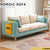 YOOKE Fabric Sofa Nordic Small Apartment Simple Sofa Small Living Room Double Sofa 2 Seaters 3