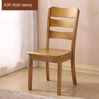 Solid Wooden Dining Chair Family Hotel Restaurant Chair Log Chair