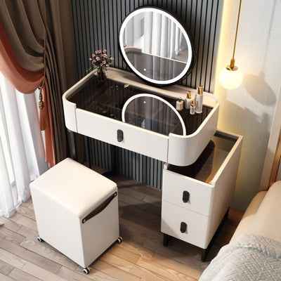 YICHANG Dressing Table With Mirror Light Luxury Vanity Table Simple Modern Bedroom Makeup Table With