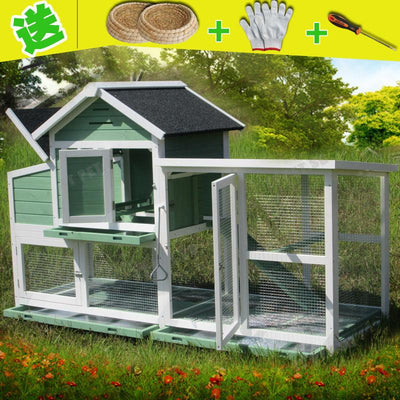 Byto Outdoor Kennel Home Large Chicken Rabbit Cage Coop Pigeon Cage Culture Wooden Cat House Rabbit