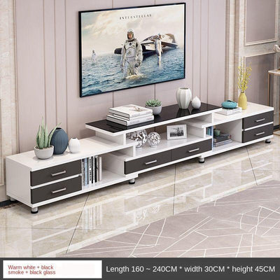 Side A Few Simple European-style Coffee Table Tv Cabinet Combination Of Nordic Solid Wood Rounded