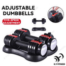 Adjustable Dumbbell Home Gym Fitness Equipment (12.5kg/ 25kg) Dumbbells Set