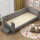 Children's Wide Plus Long Stitching with Guardrail Frame Single Male and Girl Board Pine Solid Wood