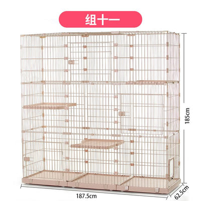 Pet Cage Free Combination Cat Cage Home Indoor Can Diy Large Space Cat Nest Villa Pet Butler Larger