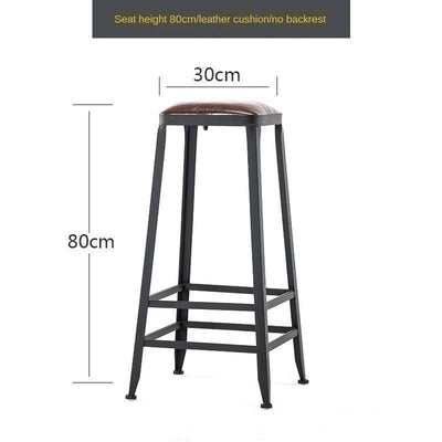 Bar Chair High Stool Iron Family Backrest Bar Bench Table And Chair Modern Simple Tall Chairs Bar