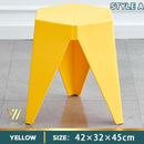 【BUY 3 GET 1 FREE】Stackable Small Stool Durable Solid Color Plastic Stool Thickened Dining Chair