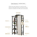 Clothes Rack Shoe Curtain With Family Clothes Rack Plus Wide Wardrobe Bedroom Multi-functional