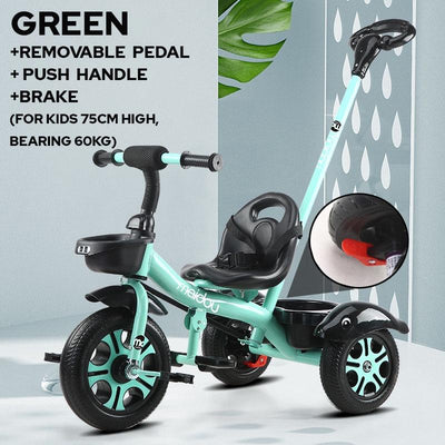 BabyDairy Tricycle 1-5 Years Old Multifunction Children Tricycle Baby Bicycle With Anti-slip Wheels