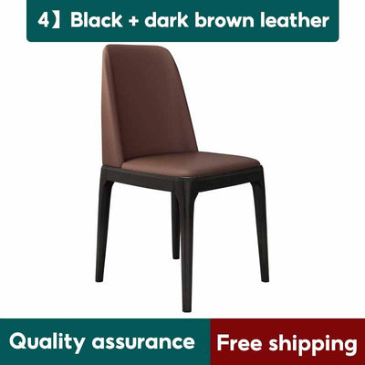 Nordic modern dining chair fashion waterproof dressing chair modern back chair PU leather dining