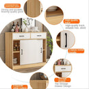 Zcm 【In Stock】Kitchen Cabinet Sideboard Sliding Door Balcony Kitchen Storage Bay Window Storage