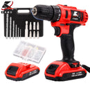 Kafwell 109 piece lithium electric drill pistol drill toolbox electric screwdriver tool set