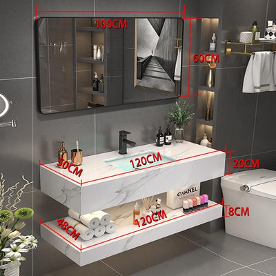 Modern Simple Bathroom Cabinet Combination Bathroom Set Bathroom Marble Wash Stand Wash Basin Wash