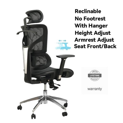 Desiny Office Chair Full Mesh Ergonomic Chair High Back Computer Chair With Clothes Hanger