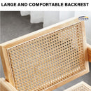 Dining Chair Solid Wood Nordic Rattan Armchair Solid Wood Vintage Style Backrest Furniture Rattan