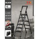 SENBIJU Ladder Indoor Household Thickened 5-step Ladder 6-7-8 Step Folding Herringbone Ladder