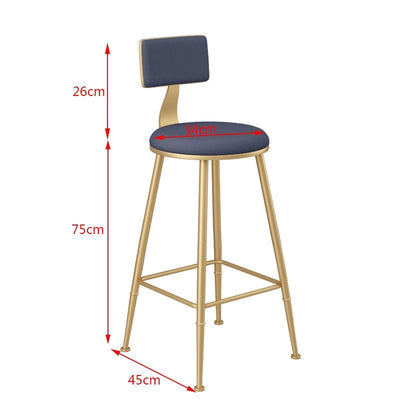 Nordic bar chair light modern simple high chair back bar stool